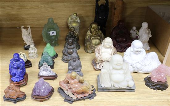 A collection of hardstone Buddhas